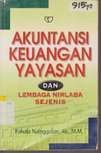 Image of AKUNTANSI KEUANGAN YAYASAN DAN LEMBAGA NIRLABA SEJENIS