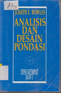 Image of ANALISIS DAN DESAIN PONDASI EDISI KEEMPAT JILID 2