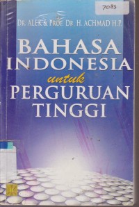 Image of BAHASA INDONESIA UNTUK PERGURUAN TINGGI
