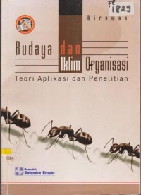 Image of BUDAYA DAN IKLIM ORGANISASI TEORI APLIKASI DAN PENELITIAN