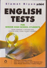 Image of ENGLISH TEST FOR SENIOR HIGH SCHOOL STUDENTS