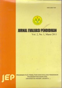Image of JURNAL EVALUASI PENDIDIKAN VOL 2 NO 1 MAR 11