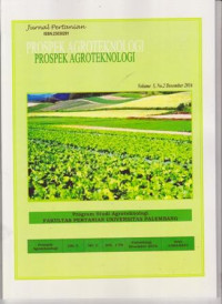 Image of JURNAL PERTANIAN PROSPEK AGROTEKNOLOGI VOLUME 5 NO 2 DESEMBER 2016