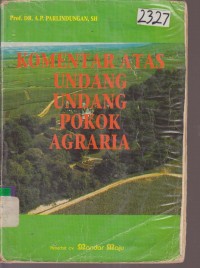 Image of KOMENTAR ATAS UNDANG UNDANG POKOK AGRARIA