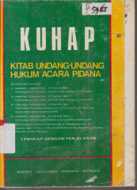 Image of KUHAP  ( KITAB UNDANG - UNDANG HUKUM ACARA PIDANA )