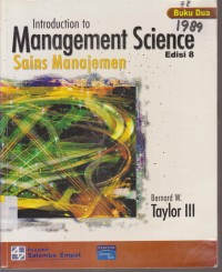 Image of INTRODUCTION TO MANAGEMENT SCIENCE (SAINS MANAJEMEN) EDISI 8