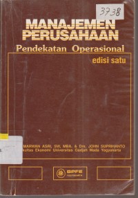 Image of MANAJEMEN PERUSAHAAN PENDEKATAN OPERASIONAL EDISI SATU