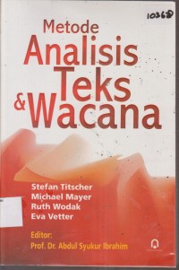Image of METODE ANALISIS TEKS DAN WACANA
