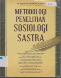 Image of METODOLOGI PENELITIAN SOSIOLOGI SASTRA