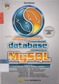 Image of BELAJAR OTODIDAK MEMBUAT DATABASE MENGGUNAKAN MYSQL