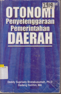 Image of OTONOMI PENYELENGGARAAN PEMERINTAH DAERAH