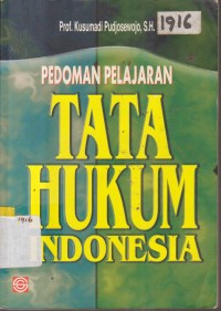 Image of PEDOMAN PELAJARAN TATA HUKUM INDONESIA