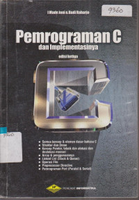 Image of PEMROGRAMAN C DAN IMPLEMENTASINYA ED. KEDUA