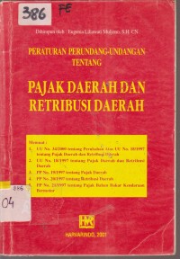 Image of PERATURAN PERUNDANG UNDANGAN TENTANG PAJAK DAERAH DAN RETRIBUSI DAERAH