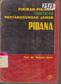 Image of PIKIRAN-PIKIRAN TENTANG PERTANGGUNGAN JAWAB PIDANA