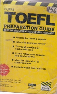 Image of CLIFFS TOEFL PREPARATION GUIDE