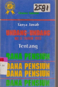 Image of TANYA JAWAB UNDANG UNDANG NO 11. 11 TAHUN 1992