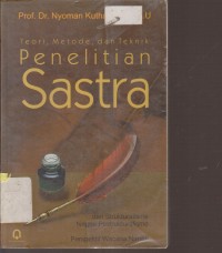 Image of TEORI, METODE, DAN TEKNIK PENELITIAN SASTRA