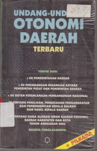 Image of UNDANG - UNDANG OTONOMI DAERAH TERBARU