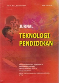 Image of JURNAL TEKNOLOGI PENDIDIKAN VOL 13 NO 3 DES 11