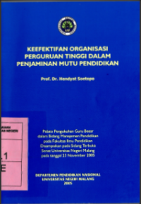 Image of (e-book) Keefktifan Organisasi Perguruan Tinggi Dalam Penjaminan Mutu Pendidikan -
